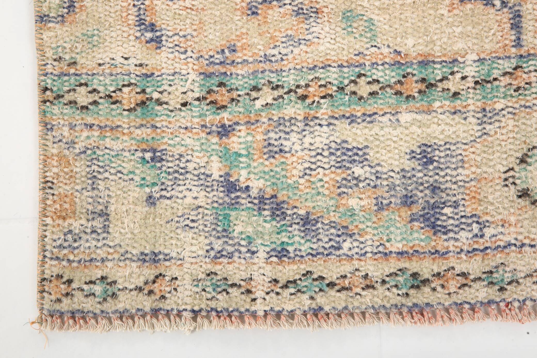 3x9 Pale Orange & Blue Vintage Runner Rug, 80x283Cm SK 6027