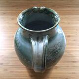 Blue grey pitcher floral decoration