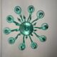 Venetian chandelier in emerald murano glass 10 arms of light