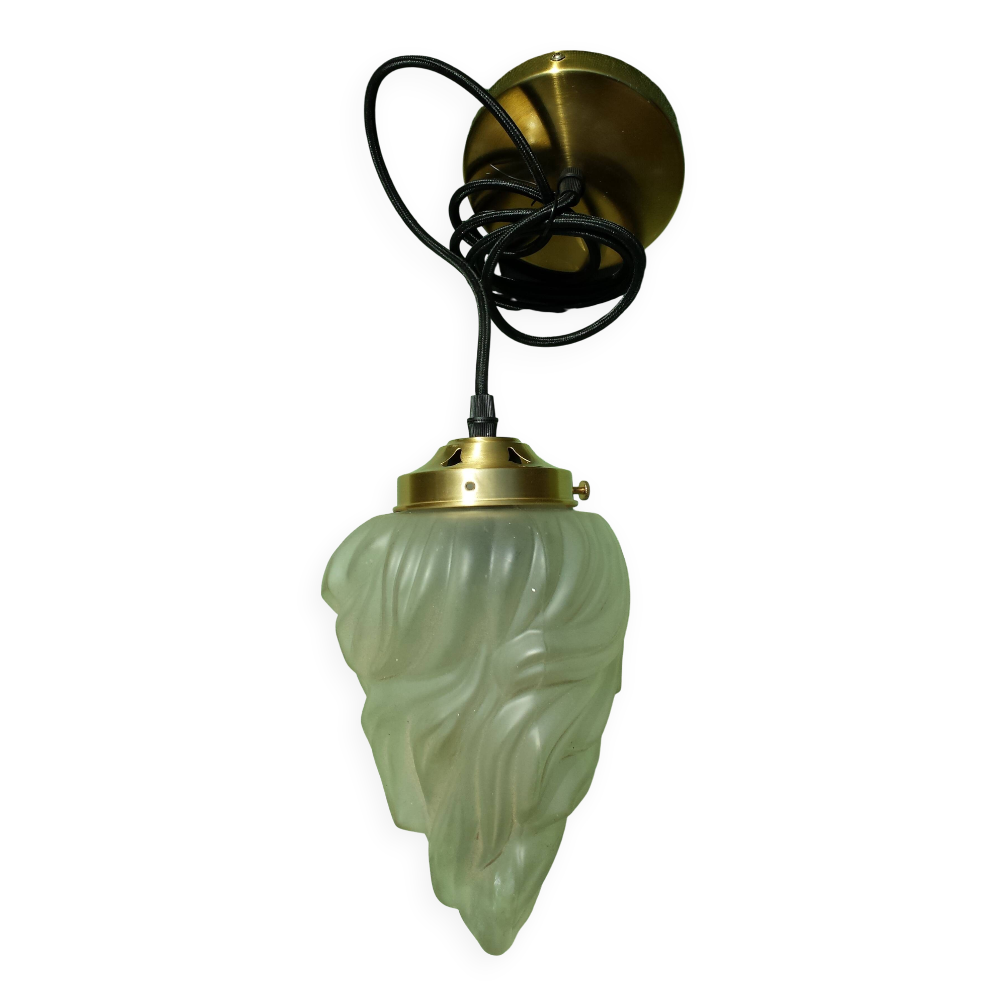 Art deco style glass suspension lamp lighting