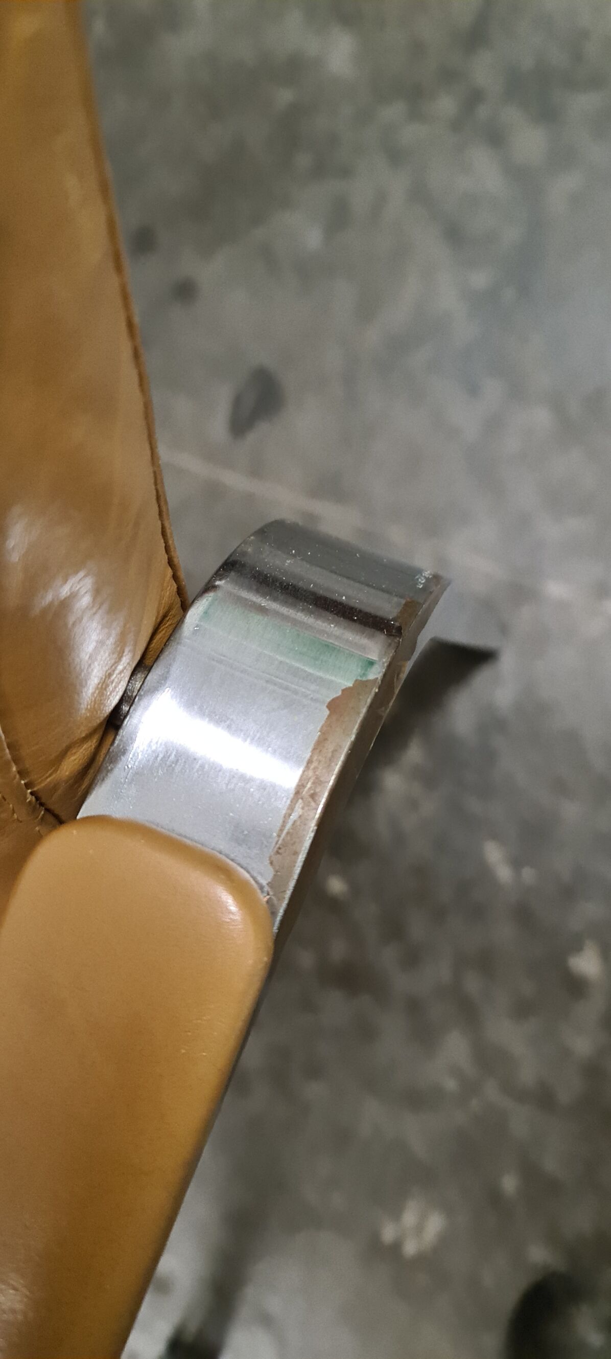 Vintage leather stacking chair by Klober Germany