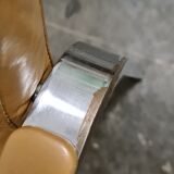 Vintage leather stacking chair by Klober Germany