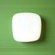 Square white glass wall or ceiling lamp