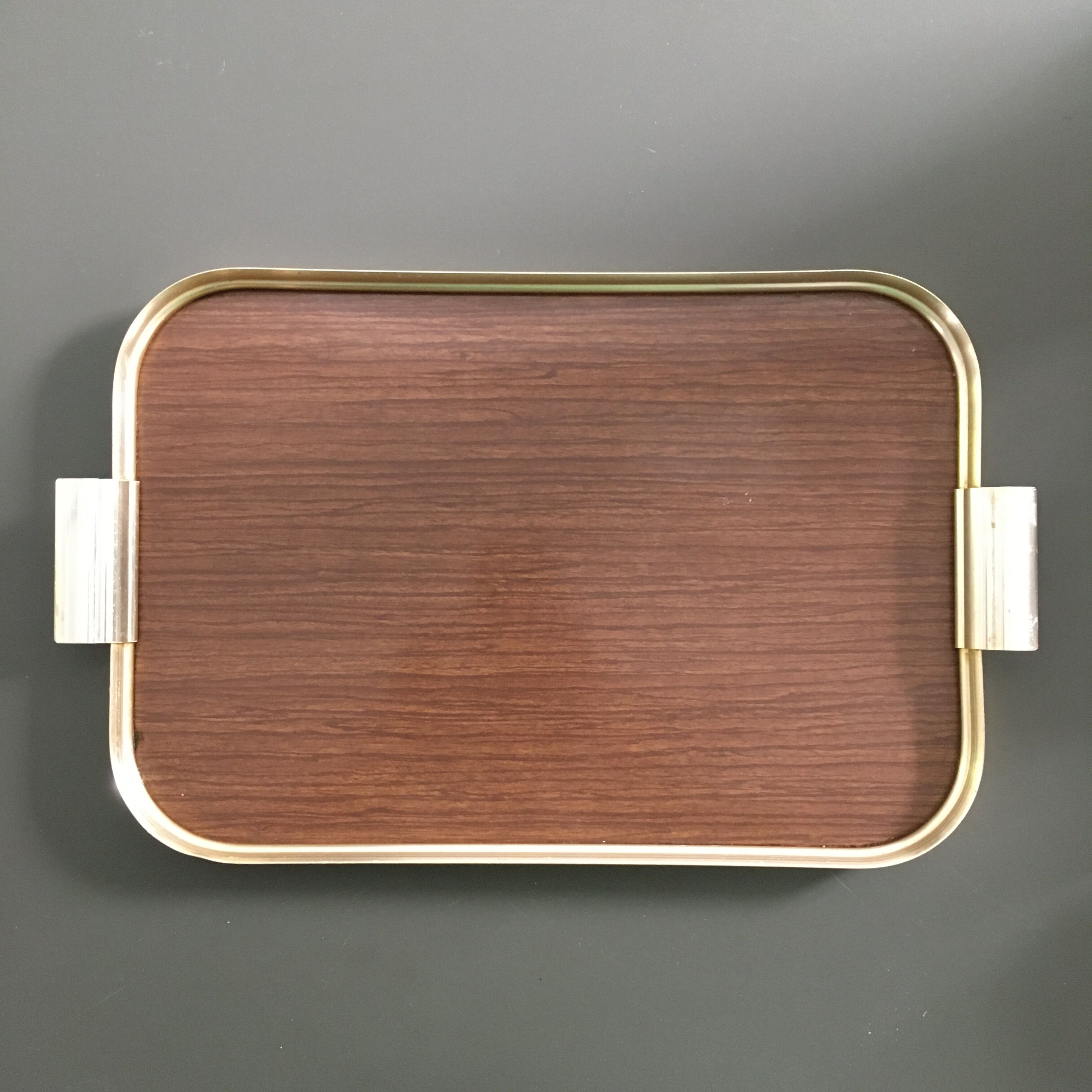 Formica and brass tray