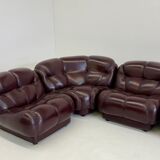 Dark brown Nuvolone modular lounge sofa by Rino Maturi for Mimo Padova