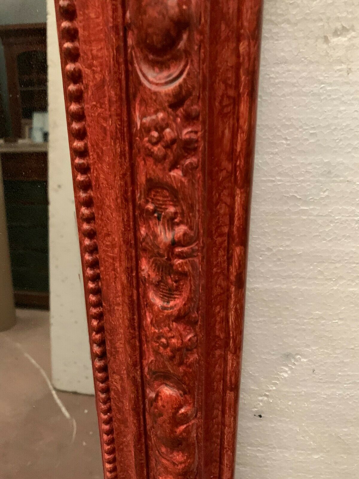 Napoleon III style mirror in wood and patinated stucco XX century