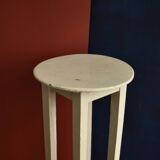 Sellette ancienne en bois blanc cassé