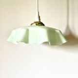 Mint green draped pendant light