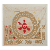 Vintage hand-embroidered tribal tapestry 153x166 cm