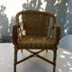 Rattan and wicker child armchair
