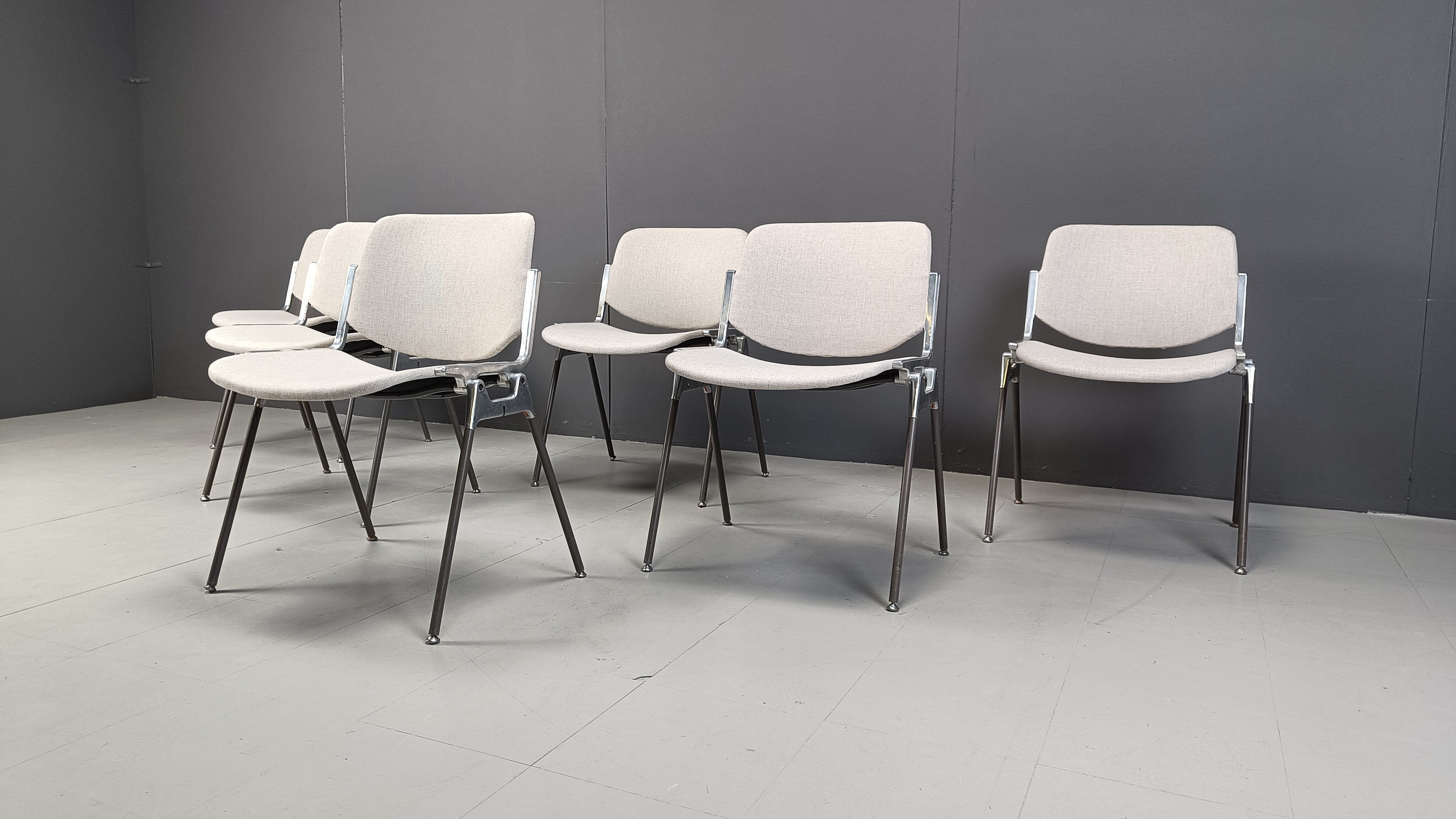 Vintage Dsc 106 side chairs by Giancarlo Piretti for Castelli, set of 6