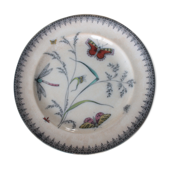Assiette ancienne anglaise en porcelaine Pinder Bourne & Co