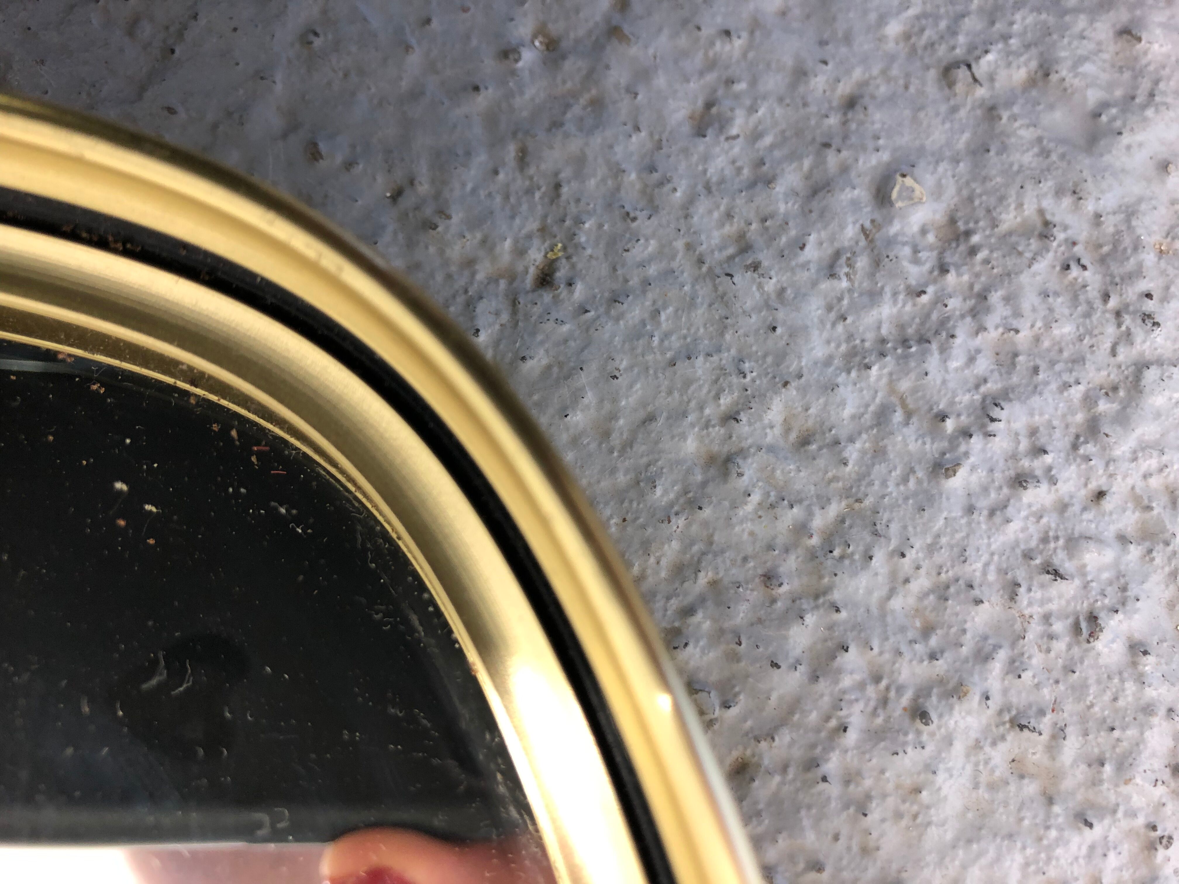 Mid-century modern german rockabilly golden wall mirror, 1970s