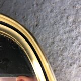 Mid-century modern german rockabilly golden wall mirror, 1970s