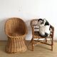 Fauteuil en rotin enfant années 60