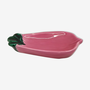Pink and green serving dish Vallauris