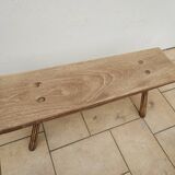 Brutalist bench rustic solid wood