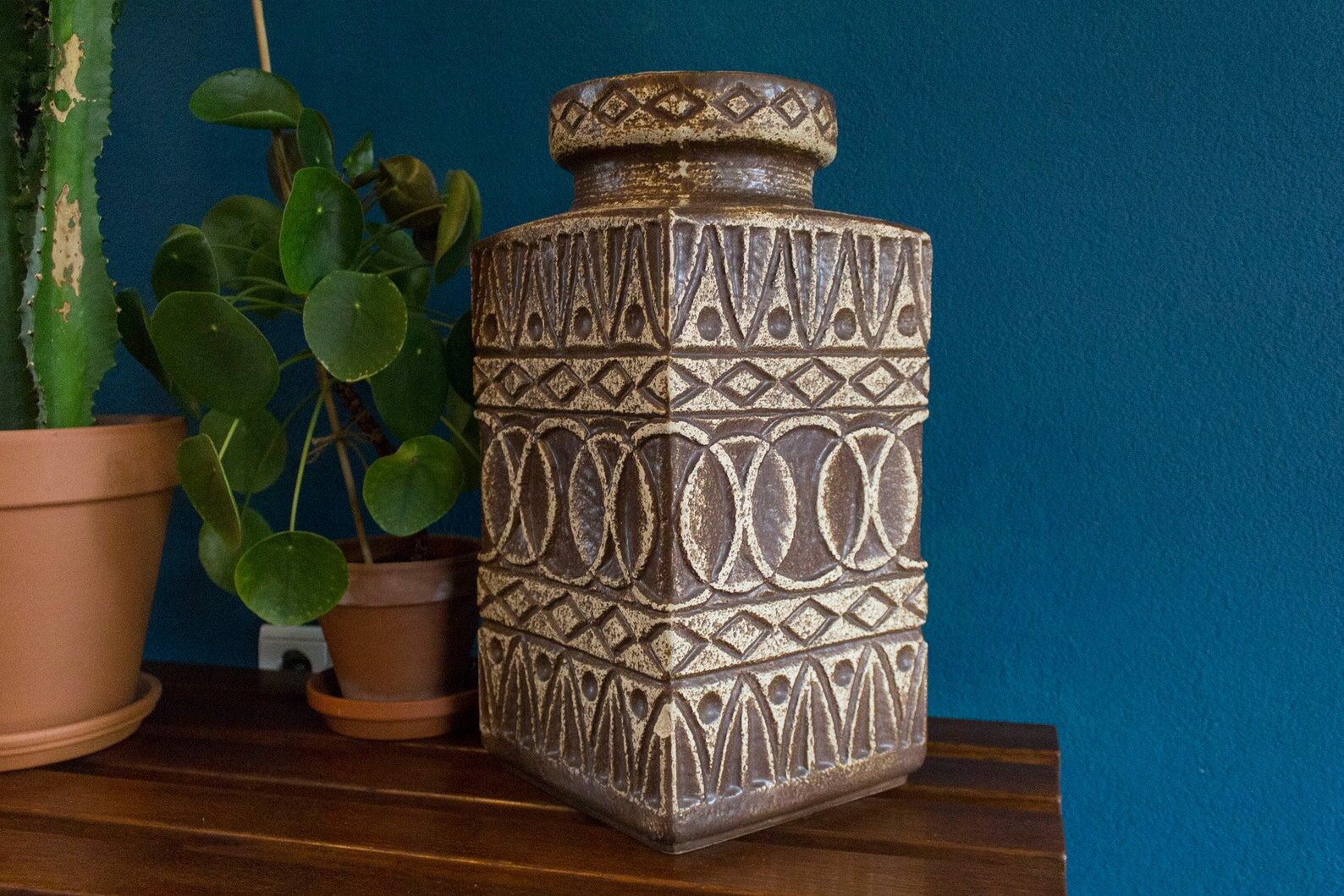 Grand vase de sol vintage fabriqué par bay  W.