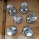 6 antique solid stainless steel ice cream cups