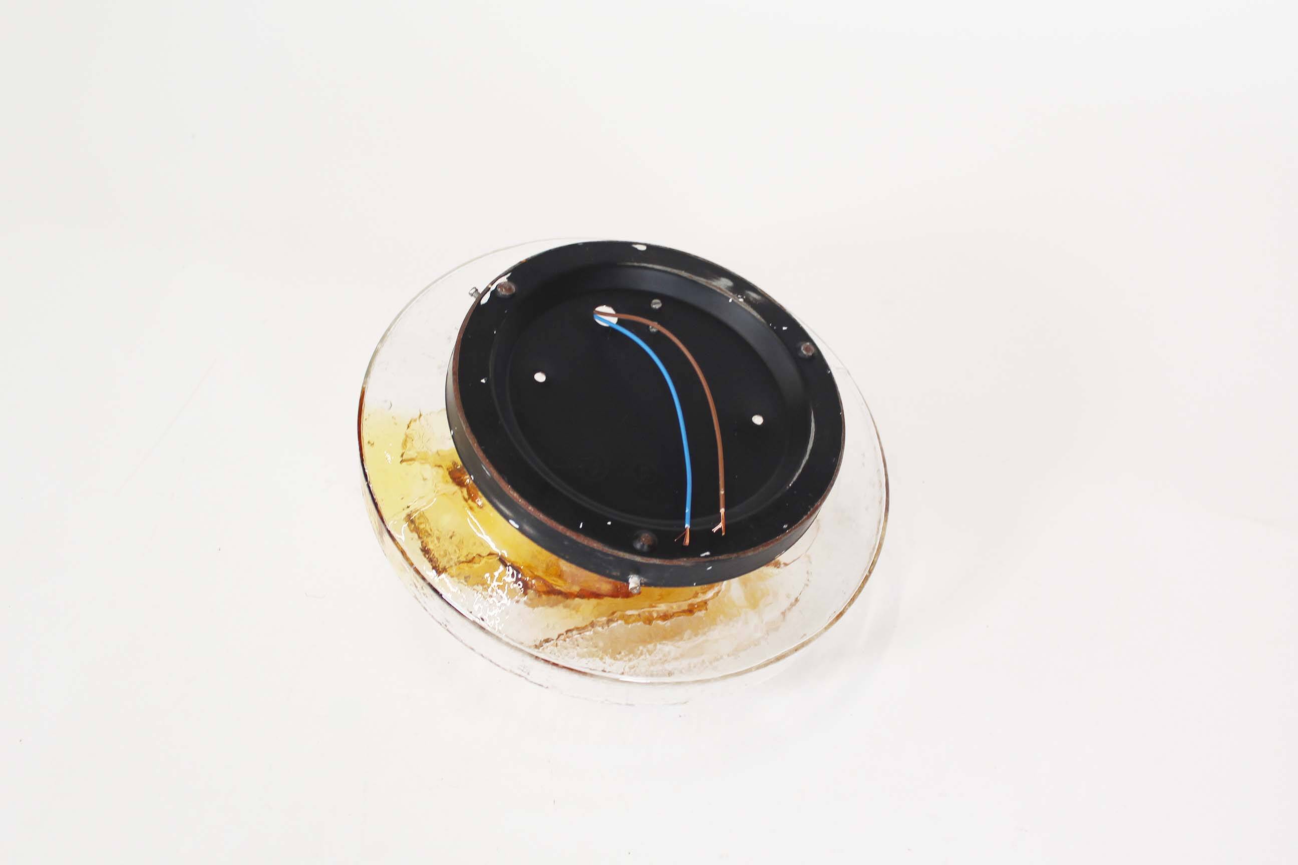 Large muranoglass flush mount light by AV Mazzega