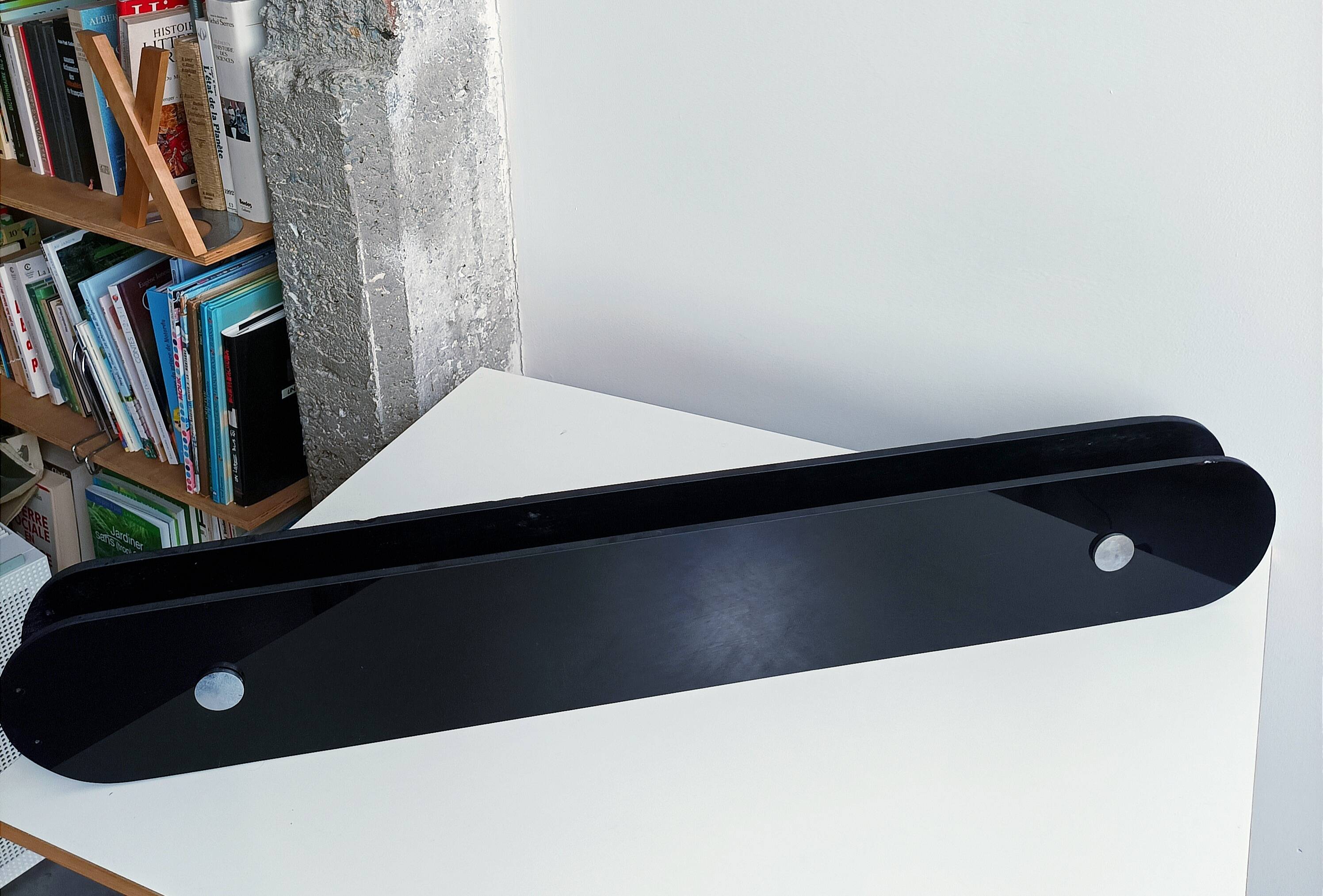 Large format solid glass vintage door handle