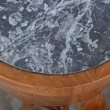 Cherrywood and marble pedestal table, Restoration period – early 19th century