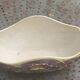 Yellow glazed ceramic slip planter, hawthorn pink flower pattern, art deco