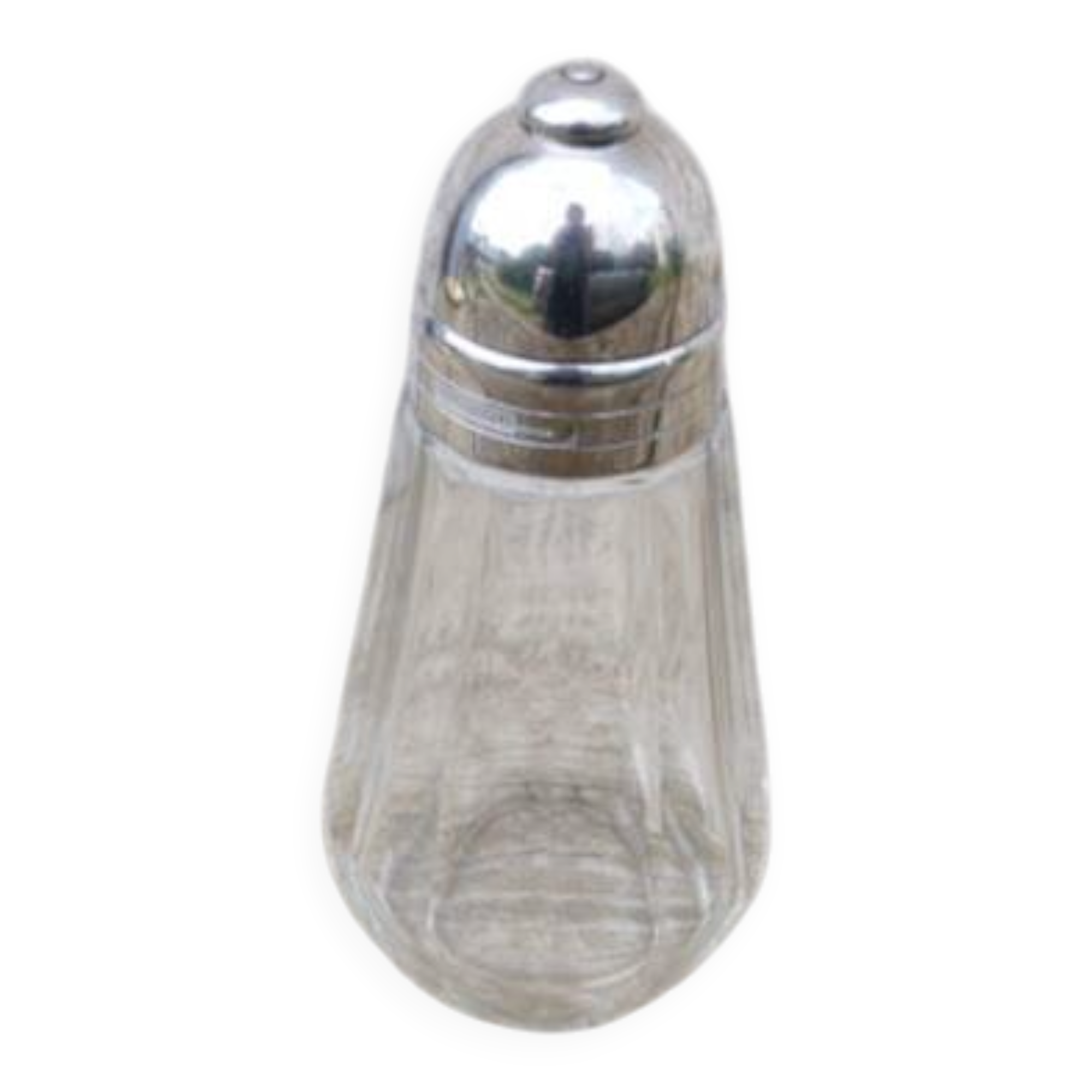 Glass and silver-plated sugar shaker Christofle