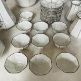 Bernardaud rare table service with platinum pattern art deco
