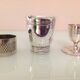 Timpani, shell and round of silver metal / vintage towel 50s-60s