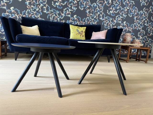 SITS Nova 3-seater canapé in Dedar blue velvet – very good condition.
