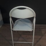 Series of 4 metal folding chairs