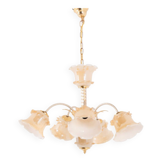 Lustre en verre de Murano 'Flower', Italie, années 1960