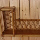 Rattan wall shelf