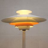 White vintage Danish desk lamp by Jeka Metaltryk - Model Sofie - Denmark 70s