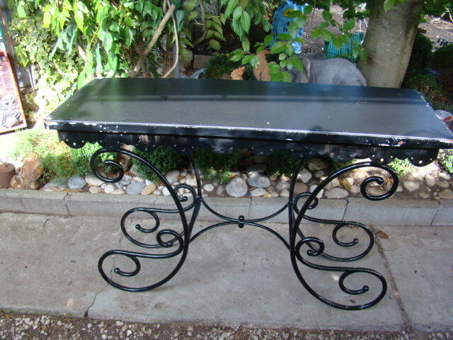 Old wrought iron console