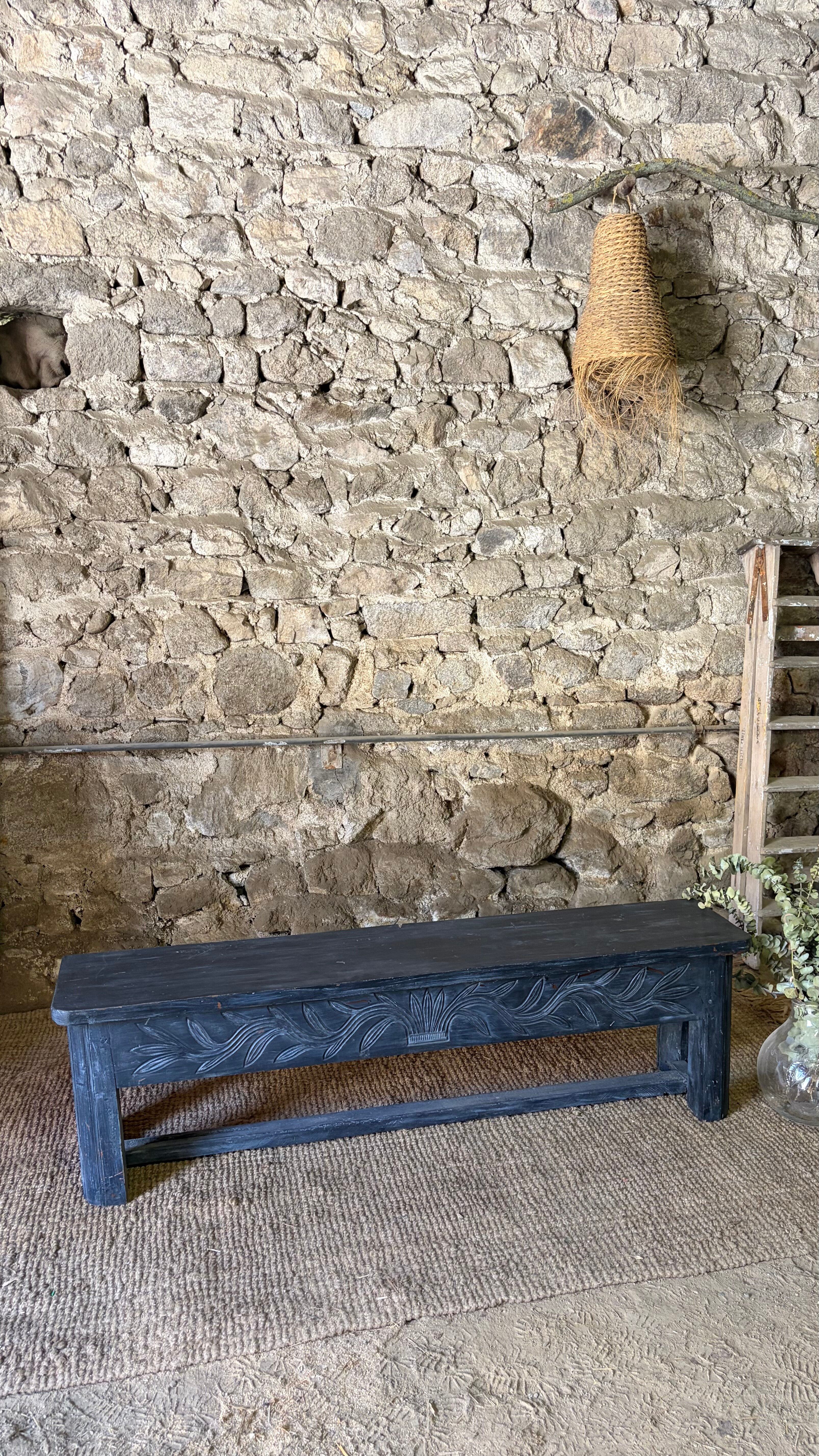 Carved bank chest