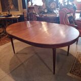 Oval mahogany table with extension cords