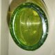 Chartreuse green blown glass vase – vintage handcrafted piece