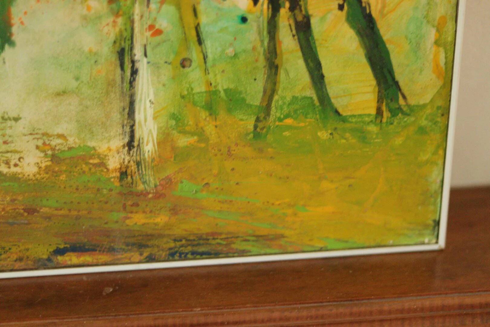 Oil on panel "Autumn Forest" by Bodin