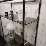 Chrome and smoked glass shelf