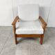 Vintage pine wood armchair, 1960s