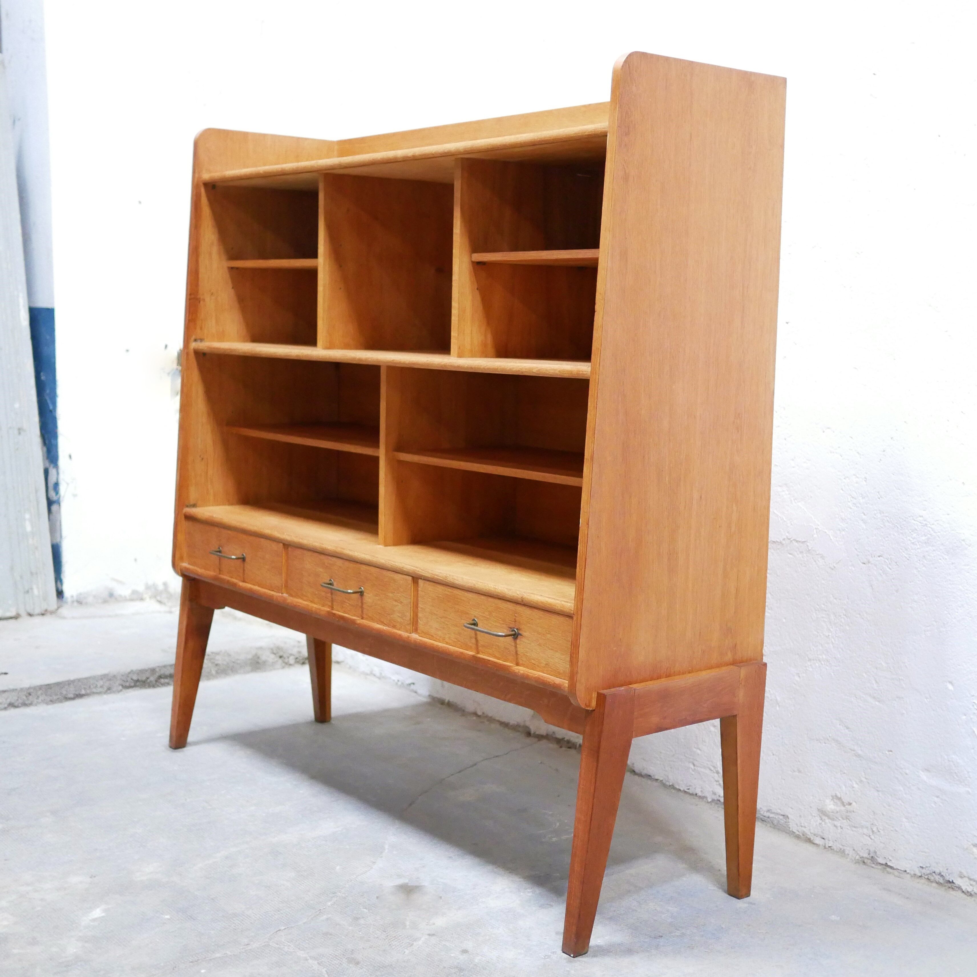 Vintage wooden sideboard library
