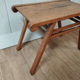 Side table end of sofa vintage feet compass solid oak