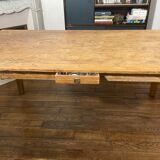 Raw wooden farm table