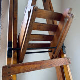 Ancien escabeau d’atelier bois Slingsby - 7 marches - anglais