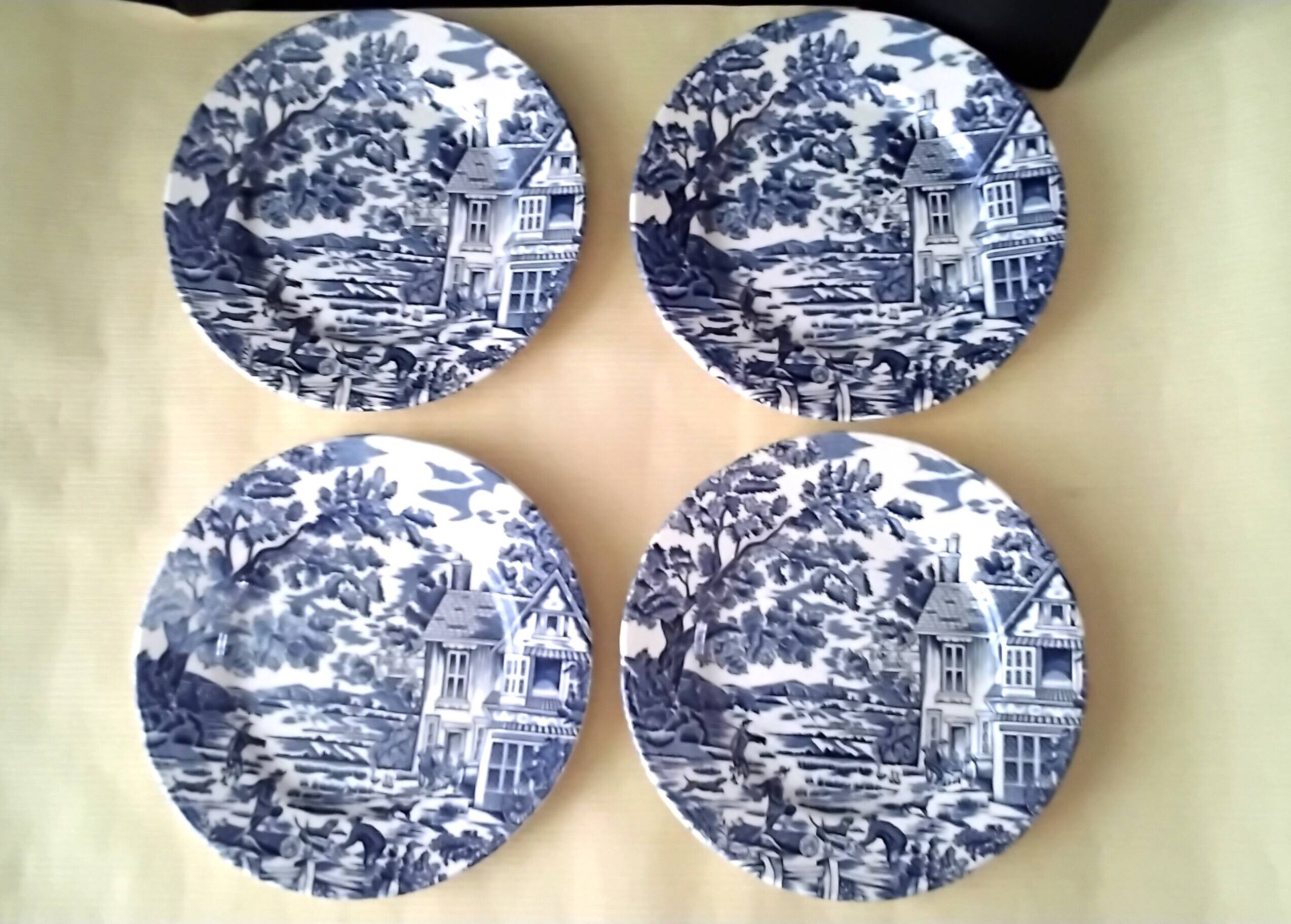 4 flat plates Lunéville Model "English Style"