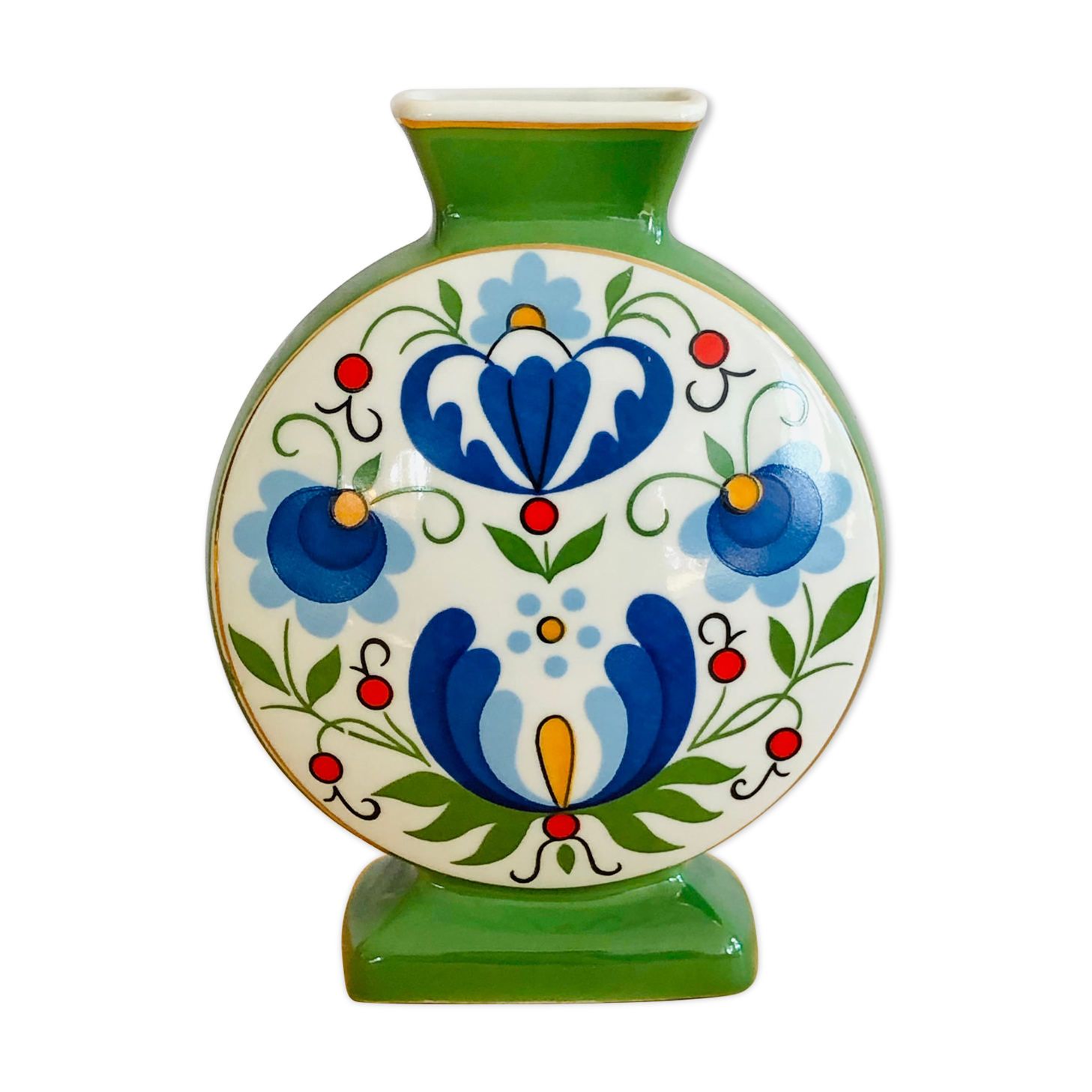 Lubiana earthenware vase, Poland