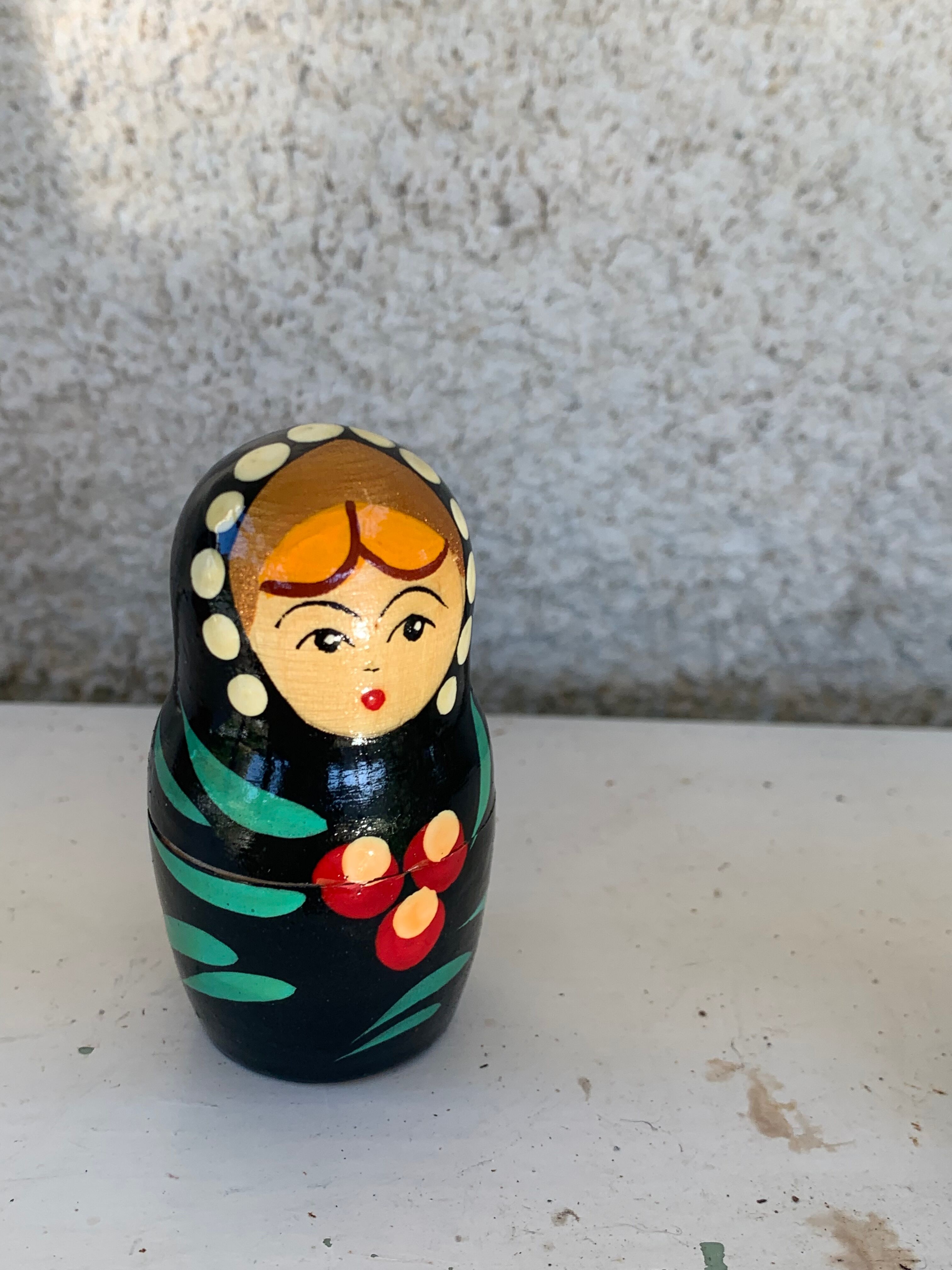 5 Russian matryoshka dolls made of folk and vintage handmade wood