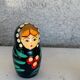 5 Russian matryoshka dolls made of folk and vintage handmade wood